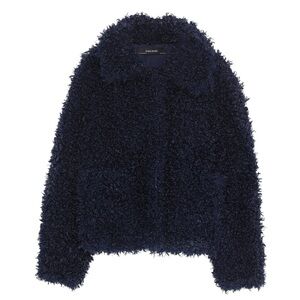 Zara Navy Teddy Jacket